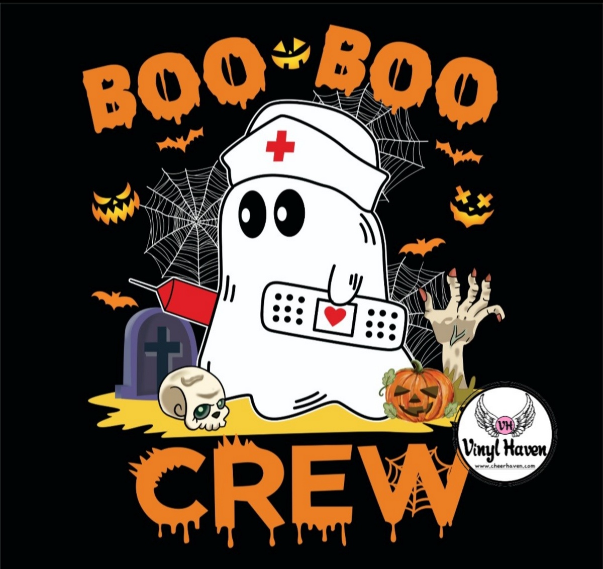 DTF Print Boo Halloween Boo * – Crew Cheer Haven 