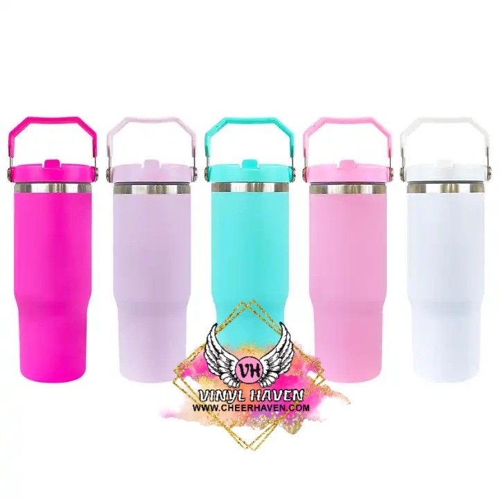 Stainless Steel sublimation 30oz matte tumbler with handle – Cheer Haven  LLC