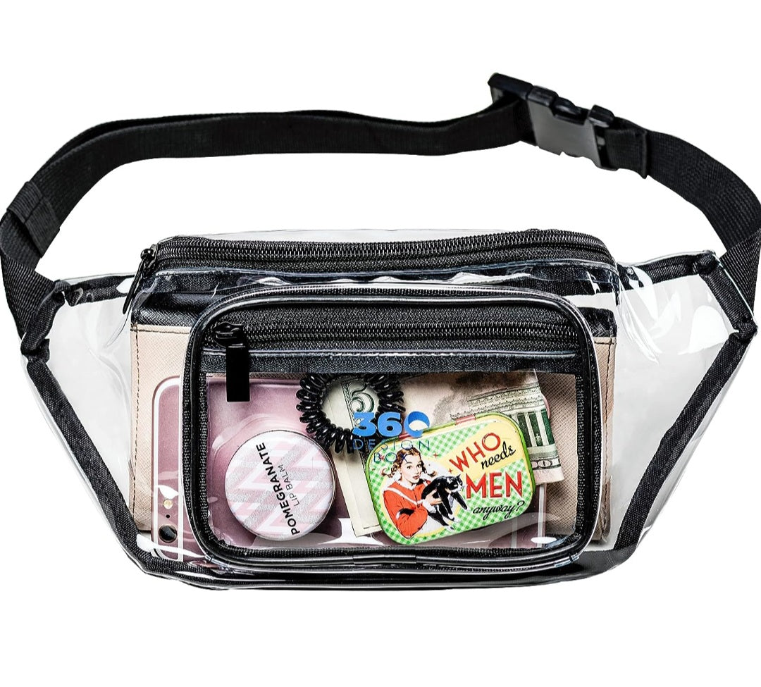 Clear Fanny Pack Bag Stadium Approved
