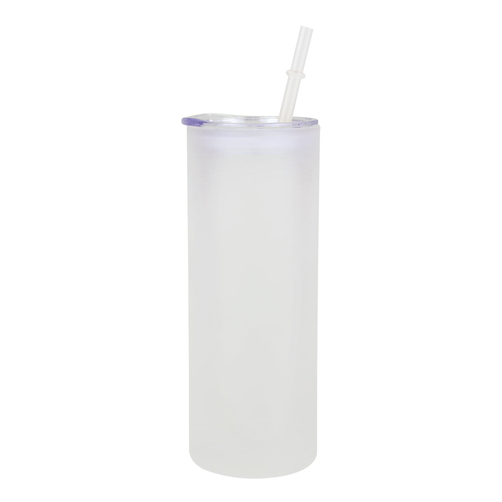 VEVELU 25 Pack Frosted Glass Cups with Lids and Straws 16oz Gradient Color  Sublimation Glass Cups Can Blanks Tumbler Glass Sublimation Cups with