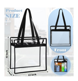Clear Tote Bags with Zipper 12 x 12 x 6 Inches * Stadium Approved