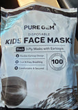3-Ply Disposable Face Masks (100PCS) BLACK (YOUTH)