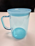 17oz Colorful Sublimation Glass mug with plastic Lid