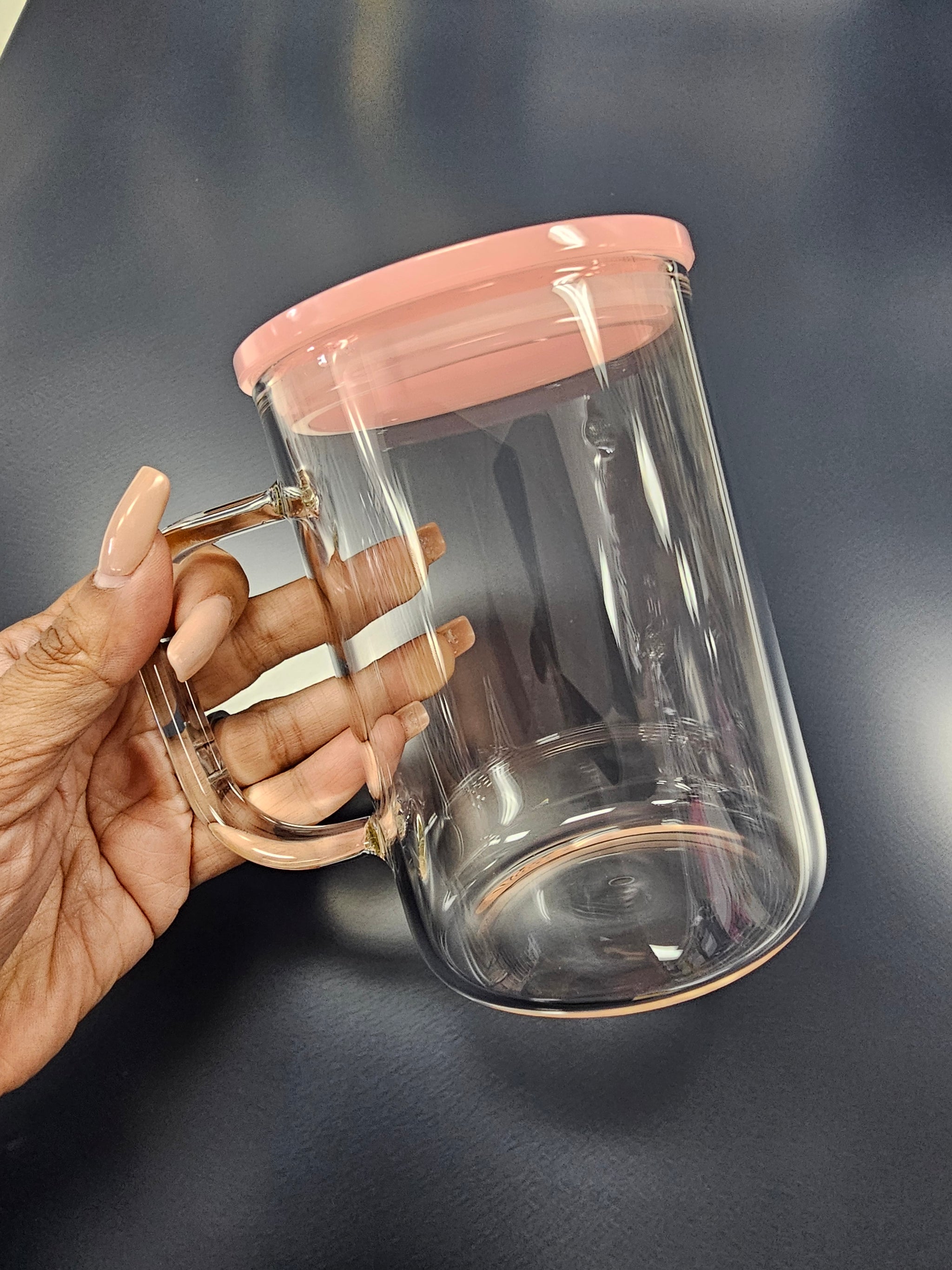 200ml glass coffee cups Double Wall Coffee Mug 200ml (7 Ounces), Clear Glass with Handle, Insu main image 0