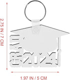 Sublimation Grad 2024 Blank Keychains MDF Board Graduation