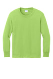 Port & Co® Youth Long Sleeve Core Cotton Tee