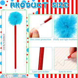 Dr. Seuss Inspired * Fuzzy blue and red pom pom pen * Read across America