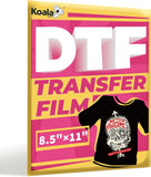 KOALA PAPER DTF Transfer Film 8.5 x 11 Inch , 50 Sheets DTF Paper for DTF and Sublimation Inkjet Printers