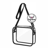 Clear Crossbody Bag * Stadium Approved * 8.6 x 7 x 3 inches