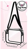 Clear Crossbody Bag * Stadium Approved * 8.6 x 7 x 3 inches