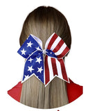 American Flag Hairbow with elastic band