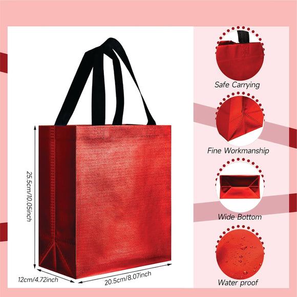 Valentine's Accessories * Glossy Red Reusable Gift Bag