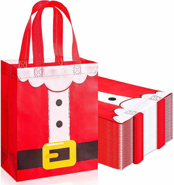Christmas SANTA SUIT Reusable Gift Bag 10x8x4