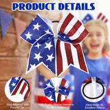 American Flag Hairbow with elastic band