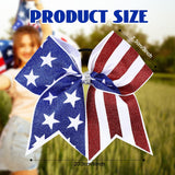 American Flag Hairbow with elastic band