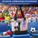 Clear School/Work Tote Bags with handles 12 x 10 x 4 Inches * NOT Stadium approved