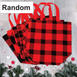 Christmas Red & Black Plaid Reusable Gift Bag