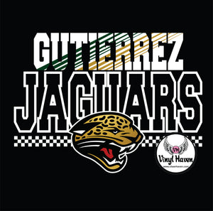 DTF Print * Back to School * Spirit Shirt design * Gutierrez Jaguars