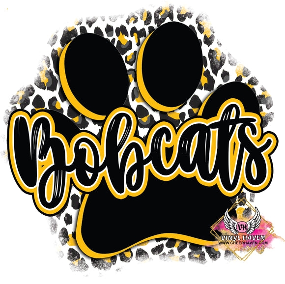 DTF Print * Bobcats leopard Paw