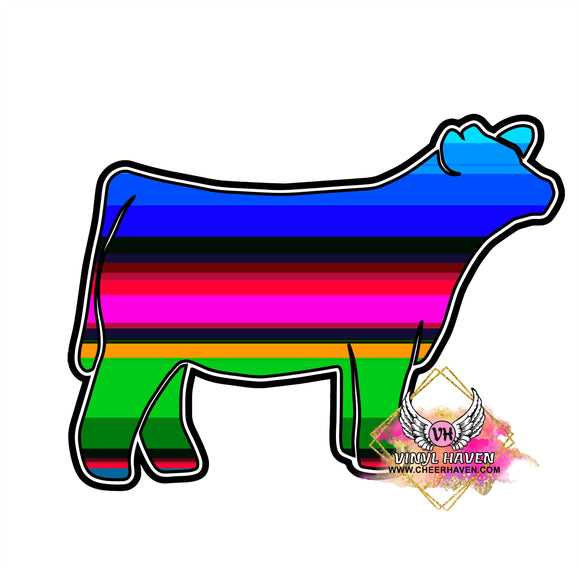 DTF print * Western * Serape Heifer Cow