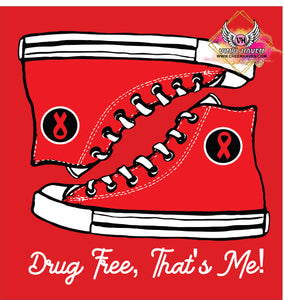 DTF Print * Red Ribbon Week * Drug Free, That's me! Sneakers