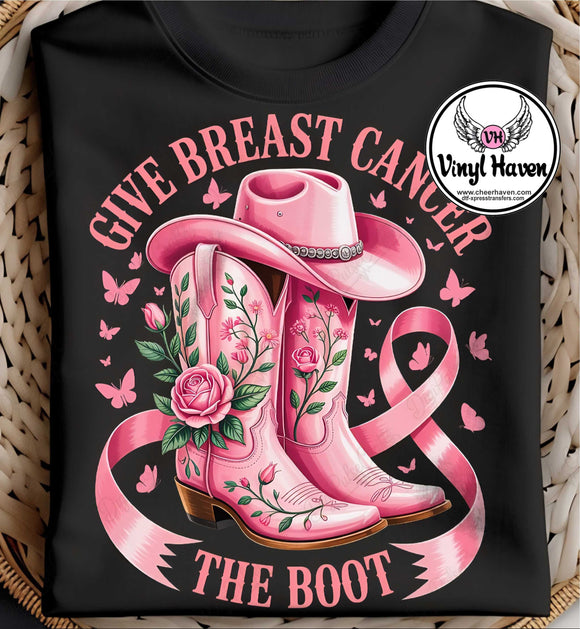 DTF Print * Cancer Awareness * Give cancer the Boot