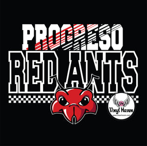 DTF Print * Back to School * Spirit Shirt design * Progreso Red Ants