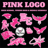 DTF Print * AWARENESS * PINK School Logo (Middle School, Junior High, High school)