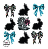 DTF print * Western * Coquette bows Rabbit