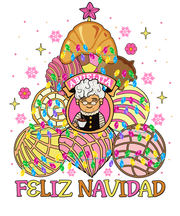 DTF Print * Christmas * Feliz Navidad Santa Abuelita Pan Dulce