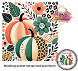 DTF Print * Fall * Boho floral pumpkin fall design