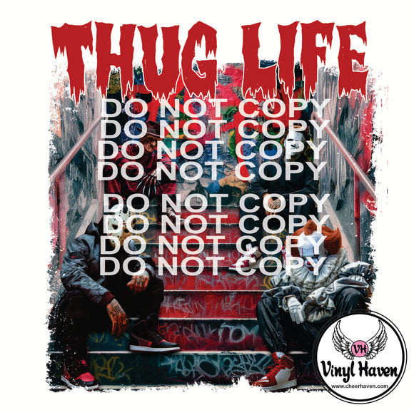 DTF Print * Halloween * Horror Thug Life