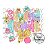 DTF Print * Back to School * Cute Monster Doll Bow *