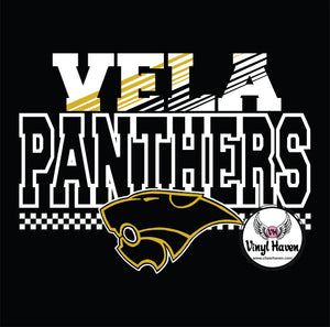 DTF Print * Back to School * Spirit Shirt design * Vela Panthers