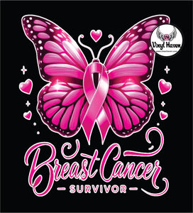 DTF Print * Cancer Awareness * Survivor Butterfly