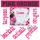 DTF Print * Back to School * GRUNGE OVERSIZE TYPOGRAPHY * PINK