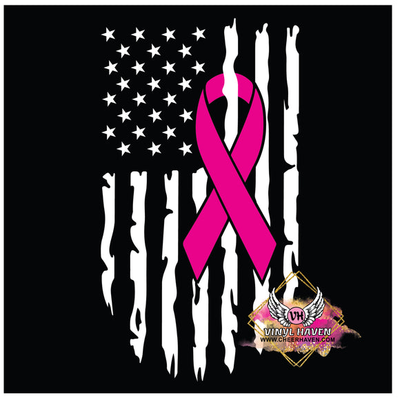 DTF Print * Cancer Awareness * Awareness Ribbon Flag