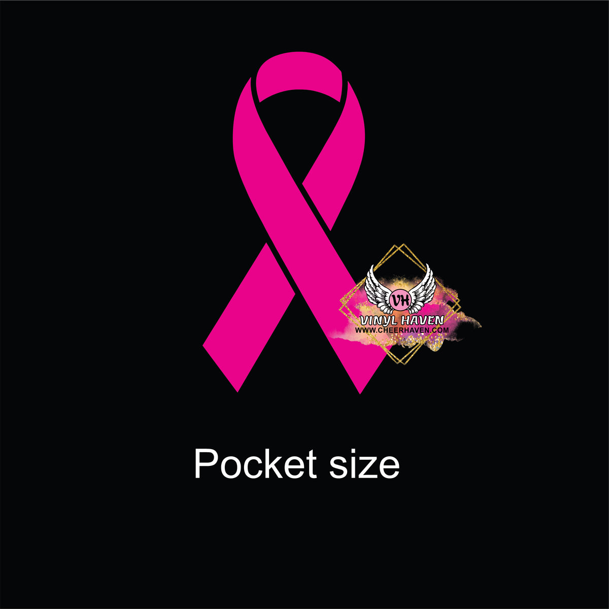 DTF Print * Cancer Awareness Ribbon * POCKET SIZE – Cheer Haven LLC.