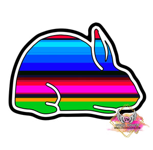 DTF print * Western * Serape Rabbit