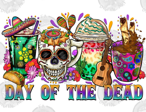 DTF Print * Day of the dead * Day of the dead coffee cups