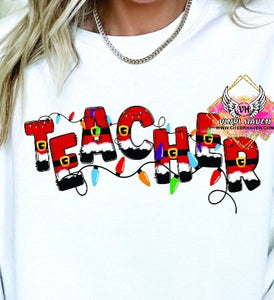 DTF Print * Christmas * Teacher Christmas lights