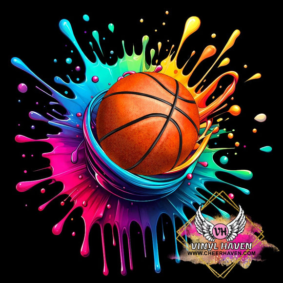 DTF Print * Sports * Splatter Paint Basketball