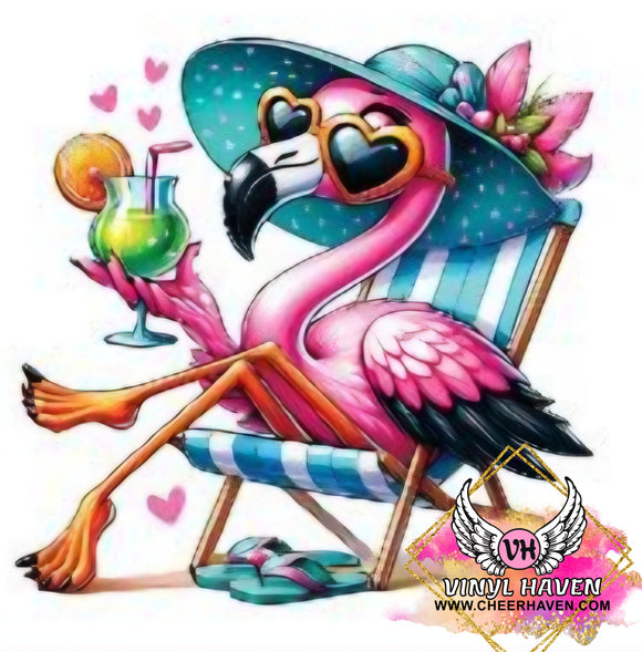 DTF Print * SUMMER * FANCY FLAMINGO