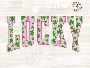 DTF Print * St. Patrick's Day * Lucky pink & green