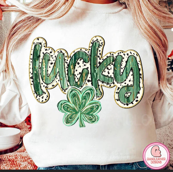 DTF Print * St. Patrick's Day * Lucky with clover