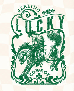 DTF Print * St. Patrick's Day * Lucky Cowboy