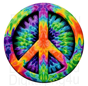 DTF Print * Retro * Colorful Peace sign