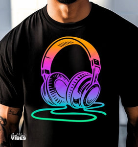 DTF Print * Retro * Headphones