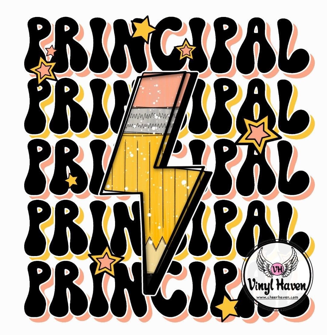 Retro Lightning Bolt and Tie Dye School Spirit Design – Peaches