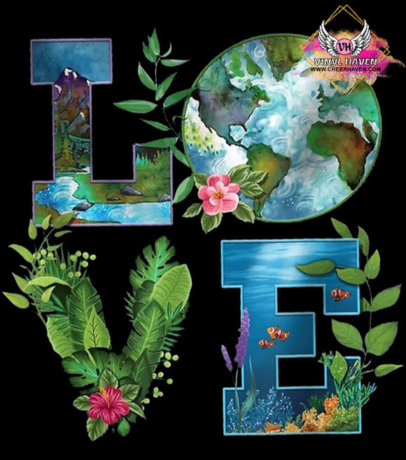 DTF Print * Earth Day * LOVE Earth